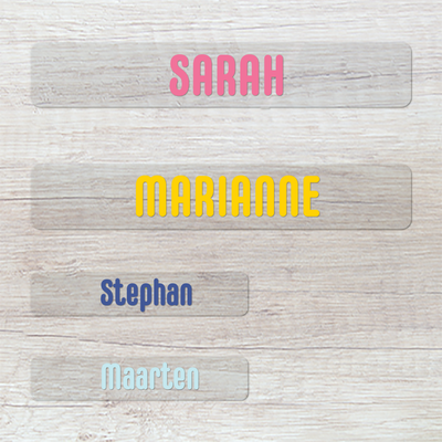 Naamstickers Transparant 